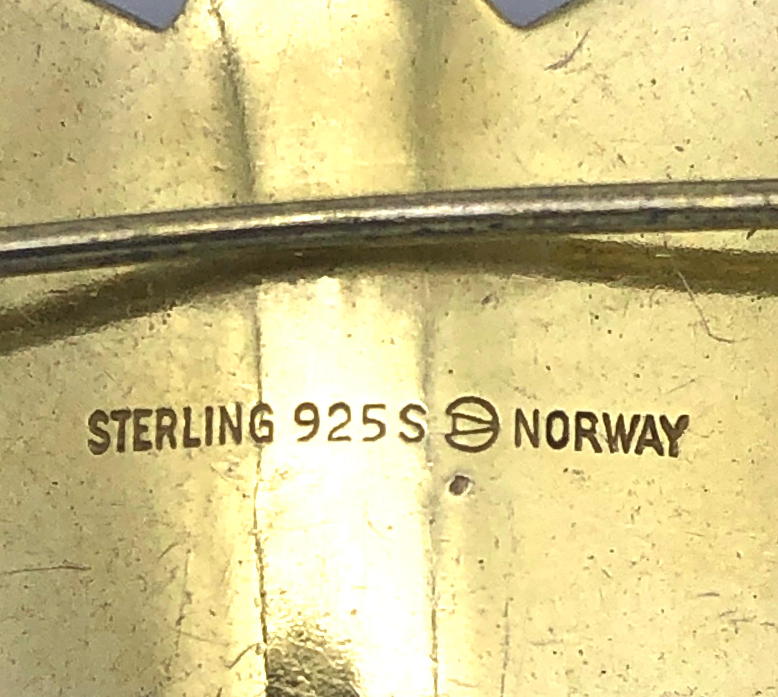 norway sterling enamel butterfly pin