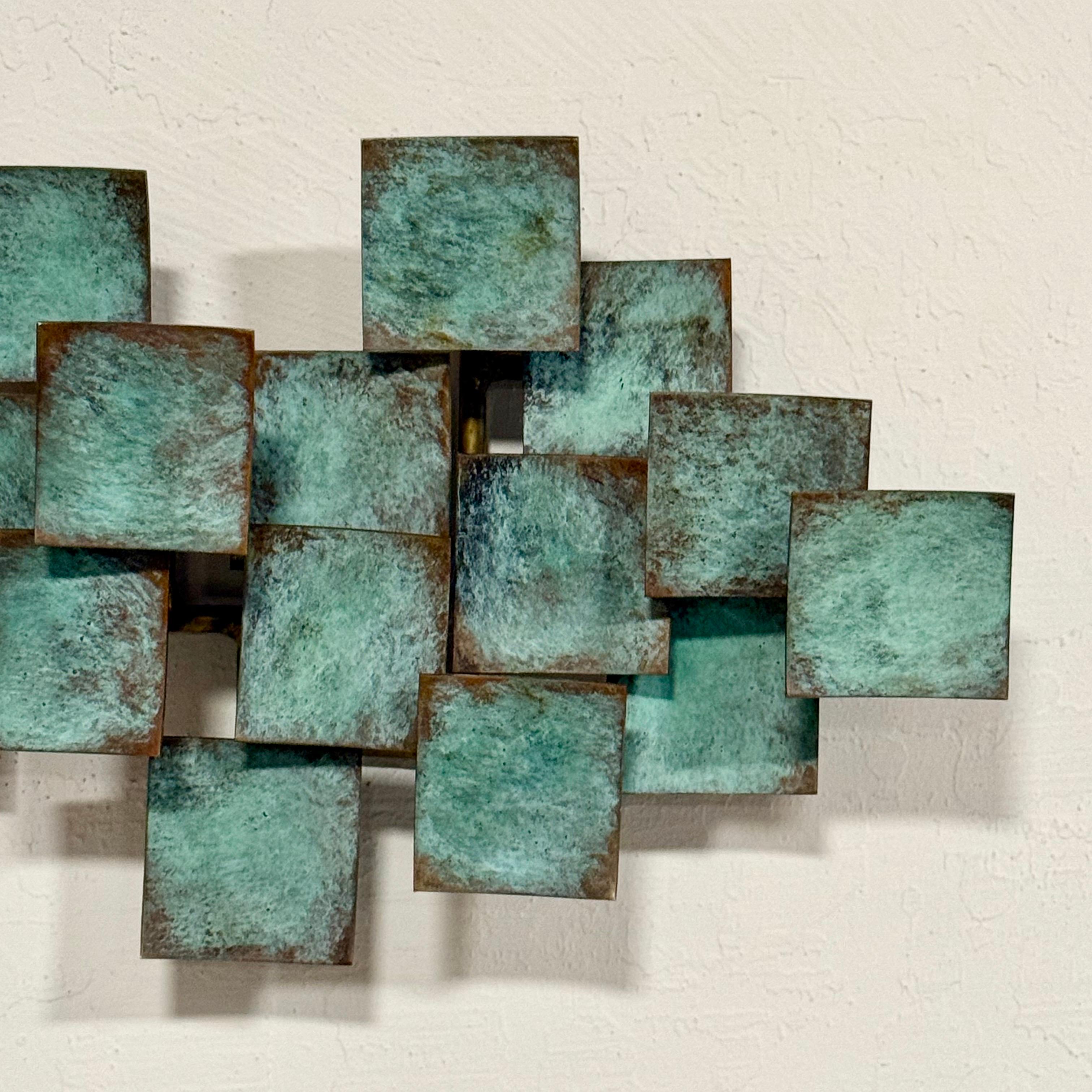 Vintage David Bowman Modernist Bronze Wandskulptur (Moderne)