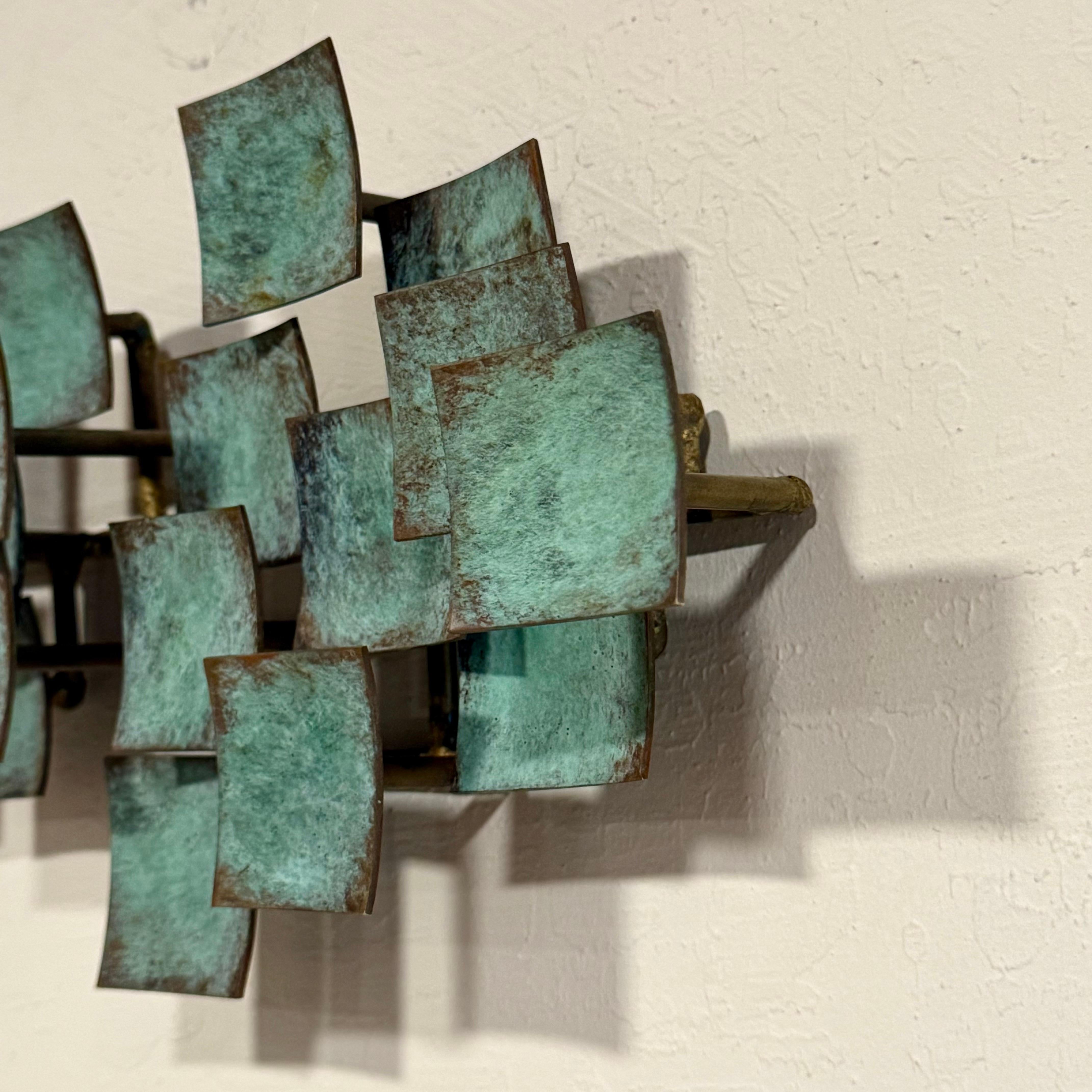 Vintage David Bowman Modernist Bronze Wandskulptur (Geschweißt)