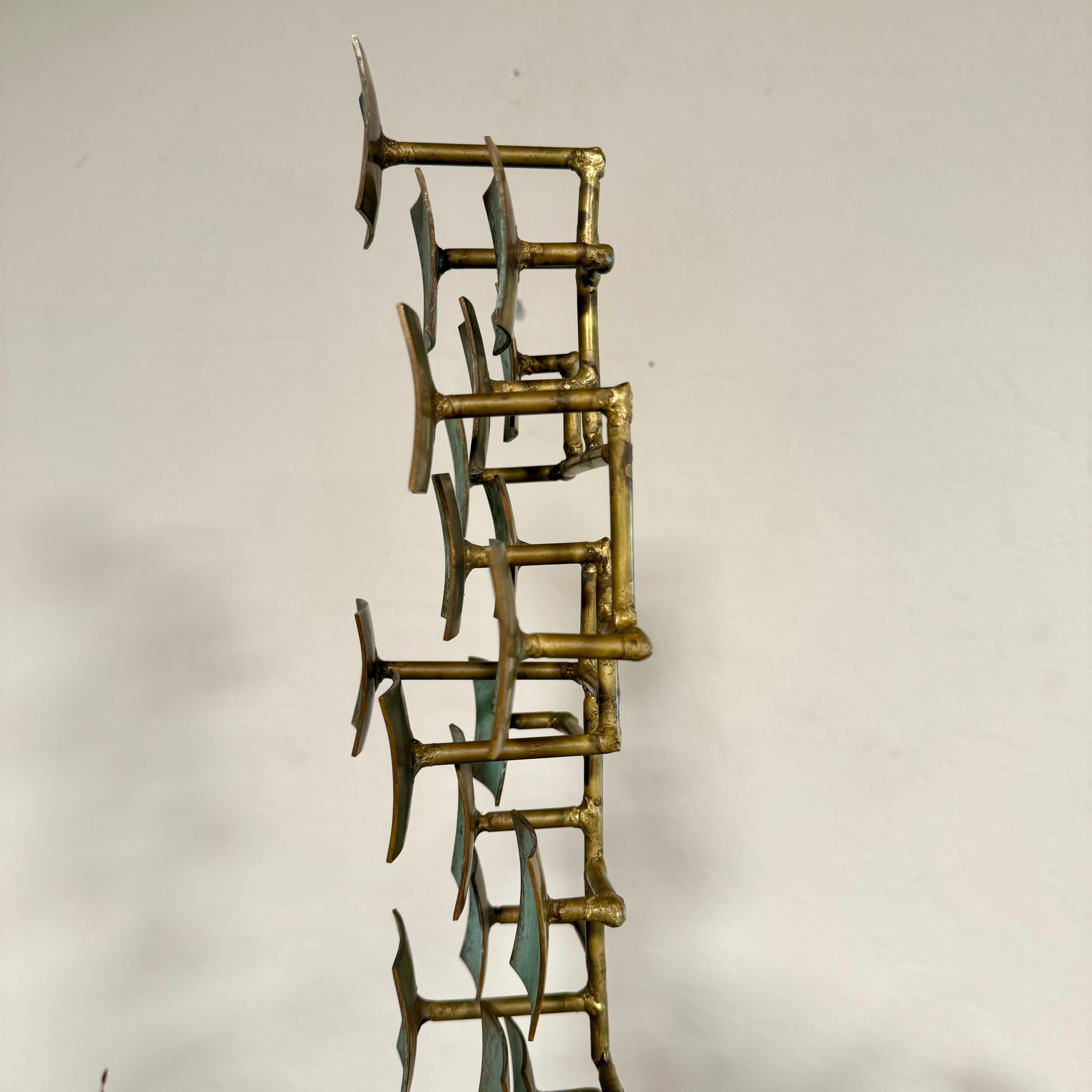 Vintage David Bowman Modernist Bronze Wandskulptur (Ende des 20. Jahrhunderts)