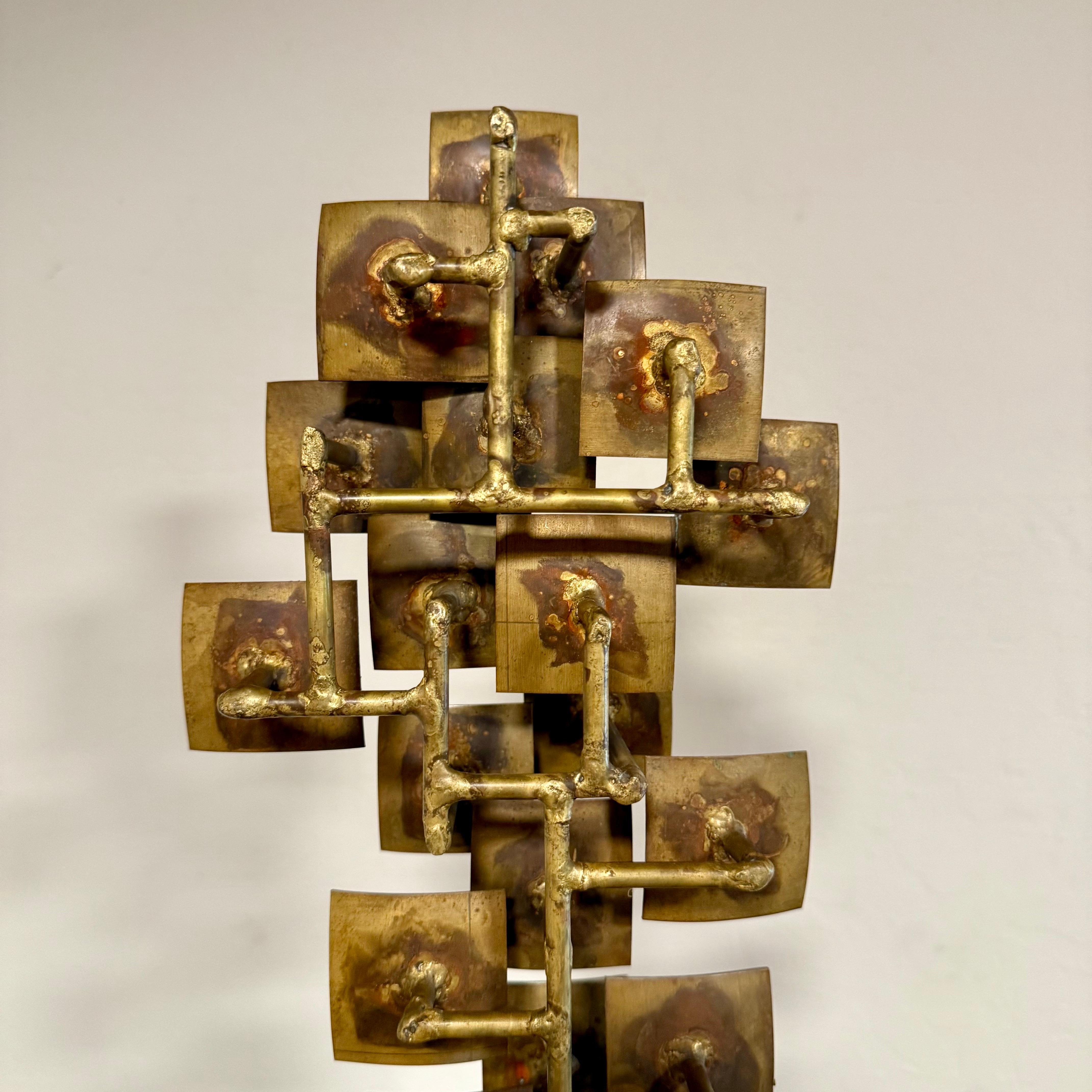 Vintage David Bowman Modernist Bronze Wandskulptur 1