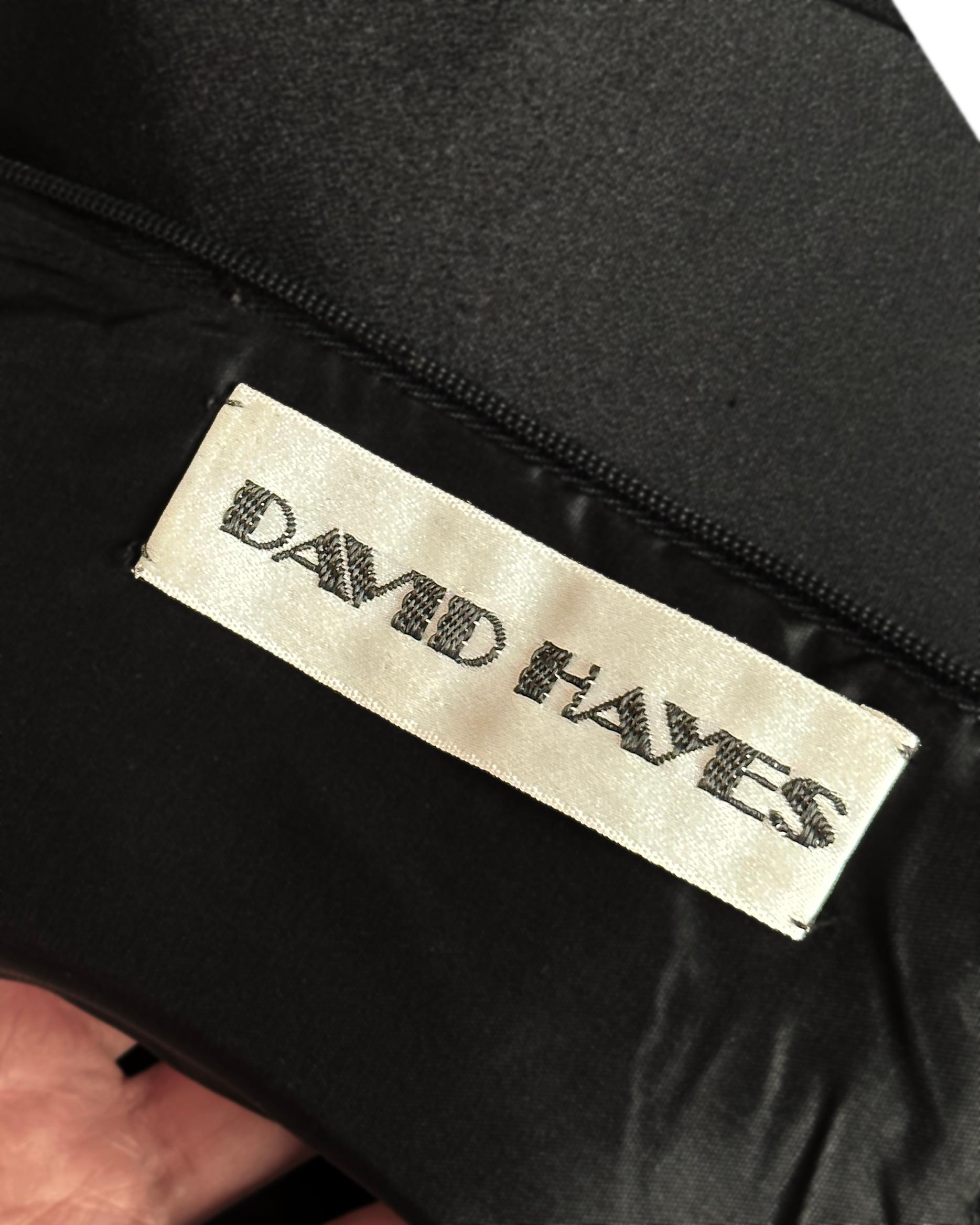 A. David Hayes, abito da cocktail nero vintage in vendita 5