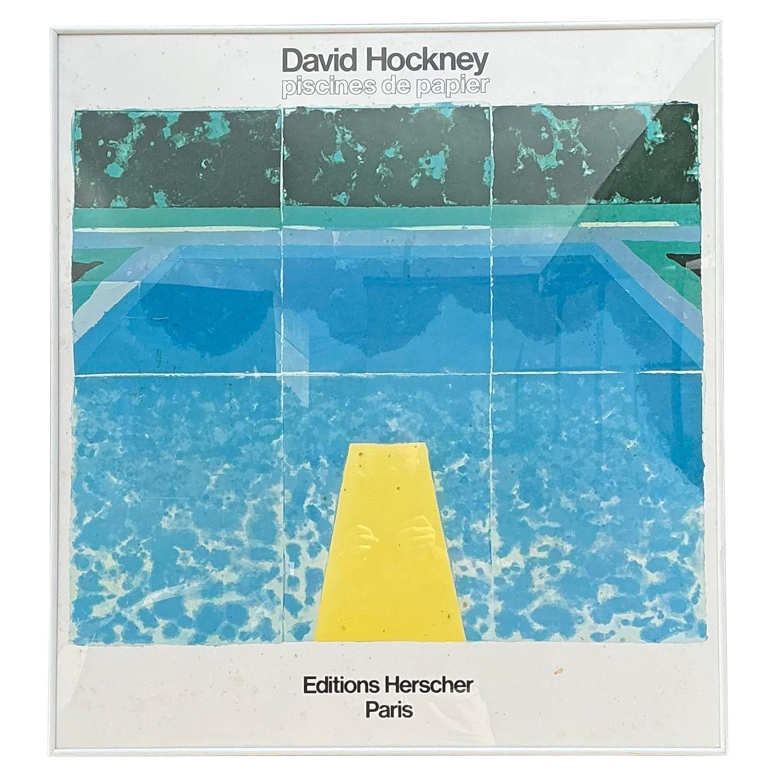 Vintage David Hockney Gallery Show Poster