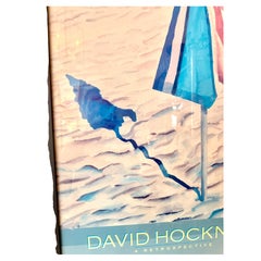 Litografía vintage de David Hockney, «Beach Umbrella», decoración de pared
