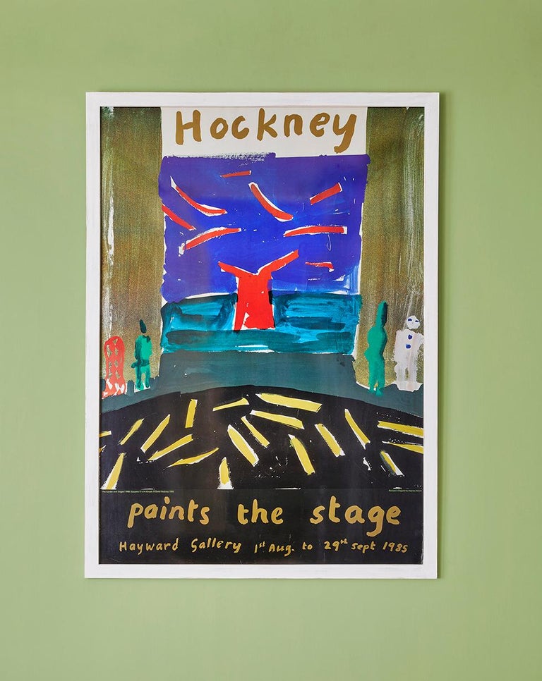Vintage David Hockney “Paints the Stage” Exhibition Poster, UK, 1985 For  Sale at 1stDibs