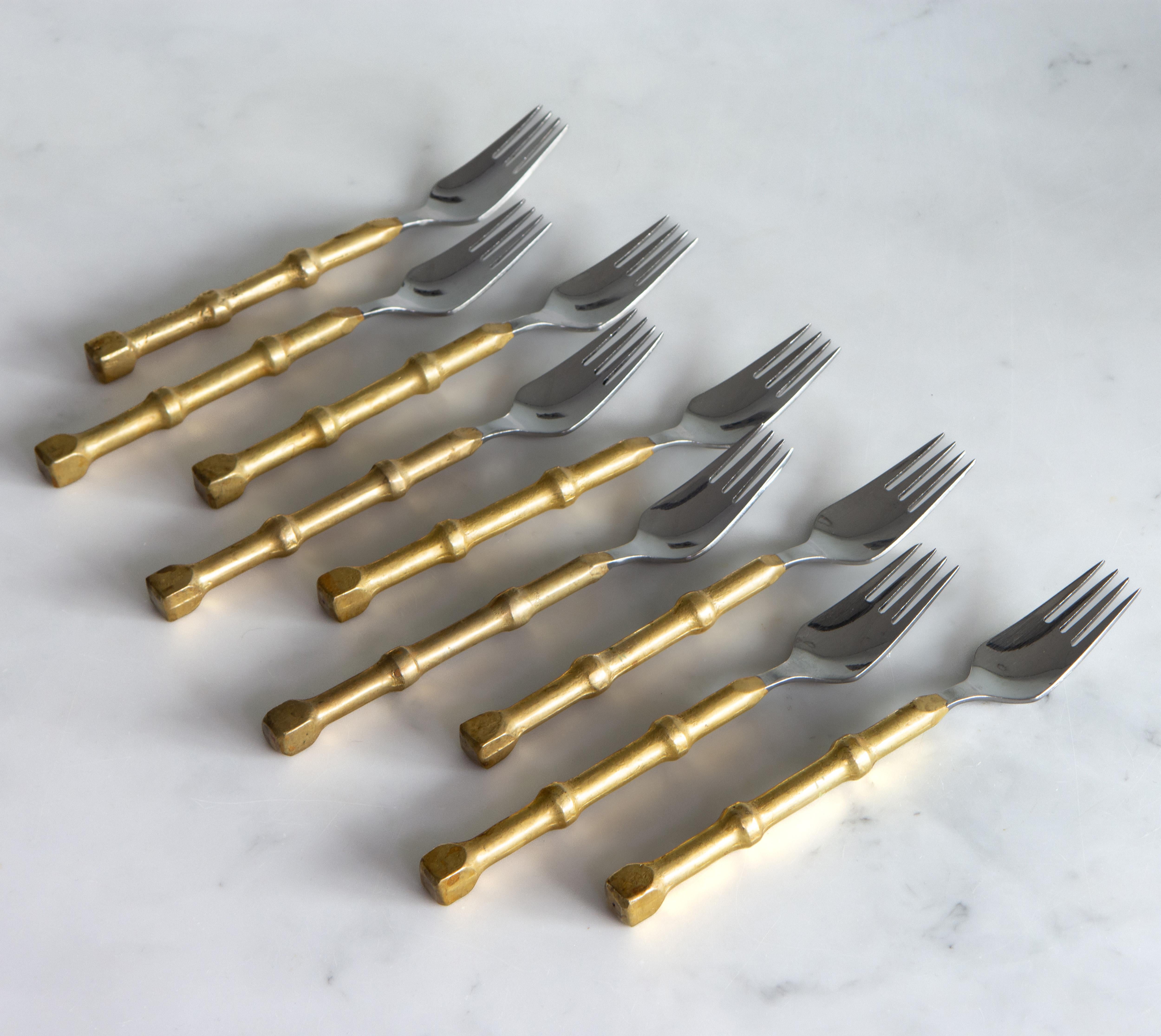  Vintage David Marshall 57 Piece Cutlery Group Set 1970s Flatware Brutalism In Good Condition For Sale In Norwich, GB