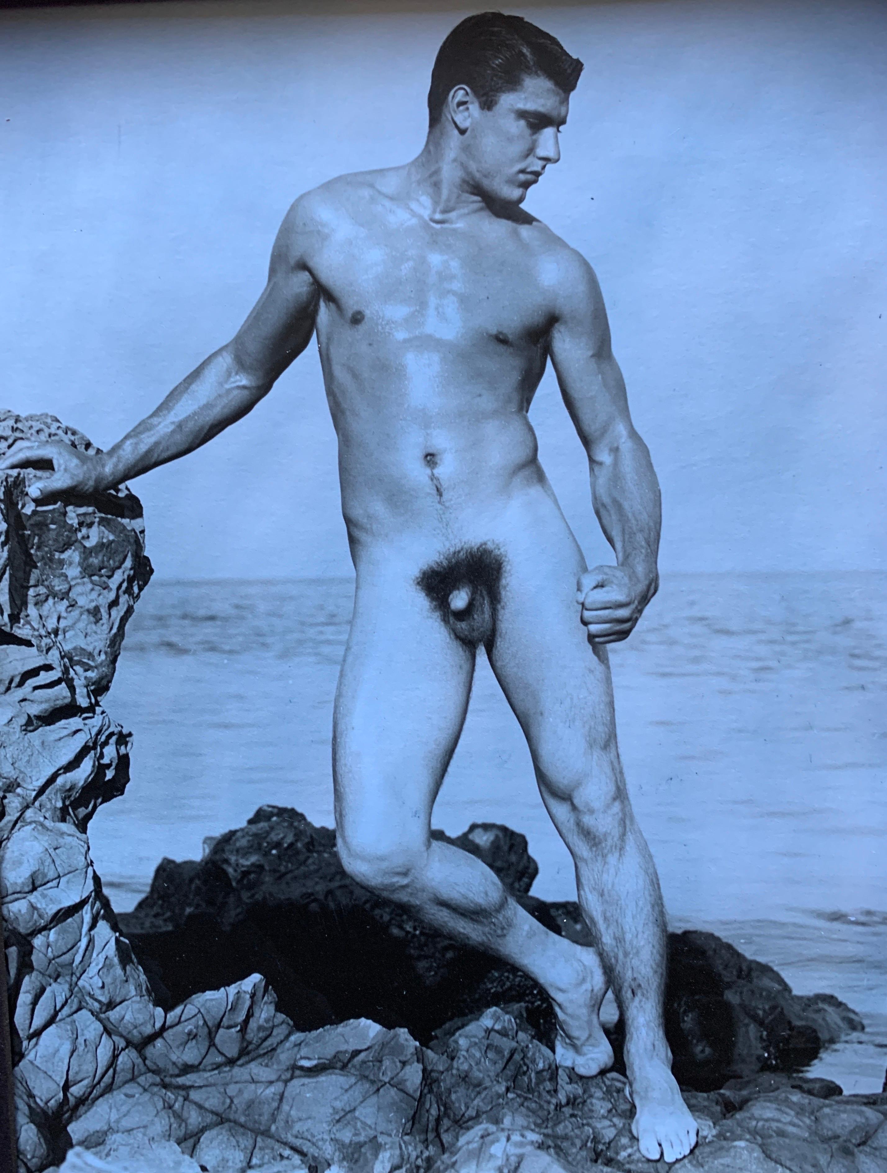 Mid-20th Century Vintage David Martin of San Fransisco Original Male Nude Tinted Photograph 