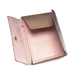 Astuccio da viaggio vintage per gioielli David Morris, in pelle color bronzo