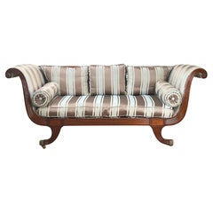 Divano vintage in stile Reggenza in mogano di David Salmon Furnishers