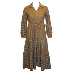 Vintage David Silverman Cotton Check Dress