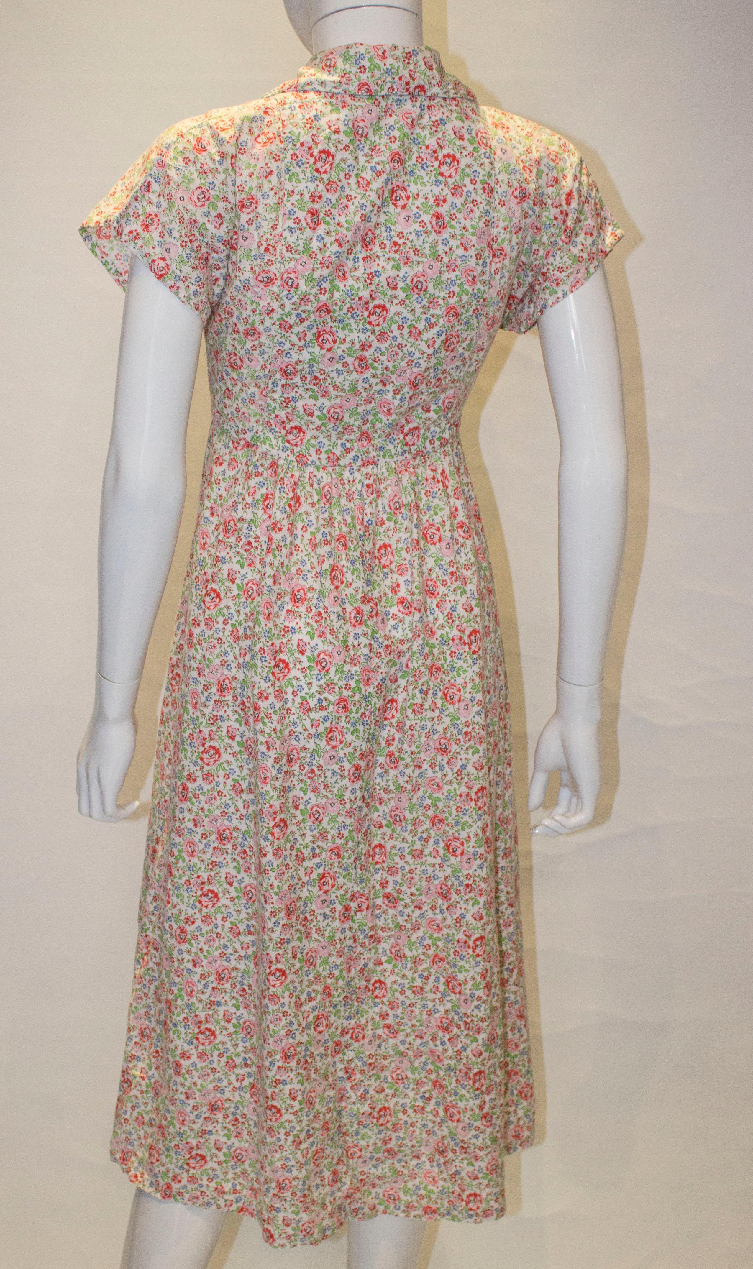 Women's Vintage David Silverman Cotton Dress For Sale