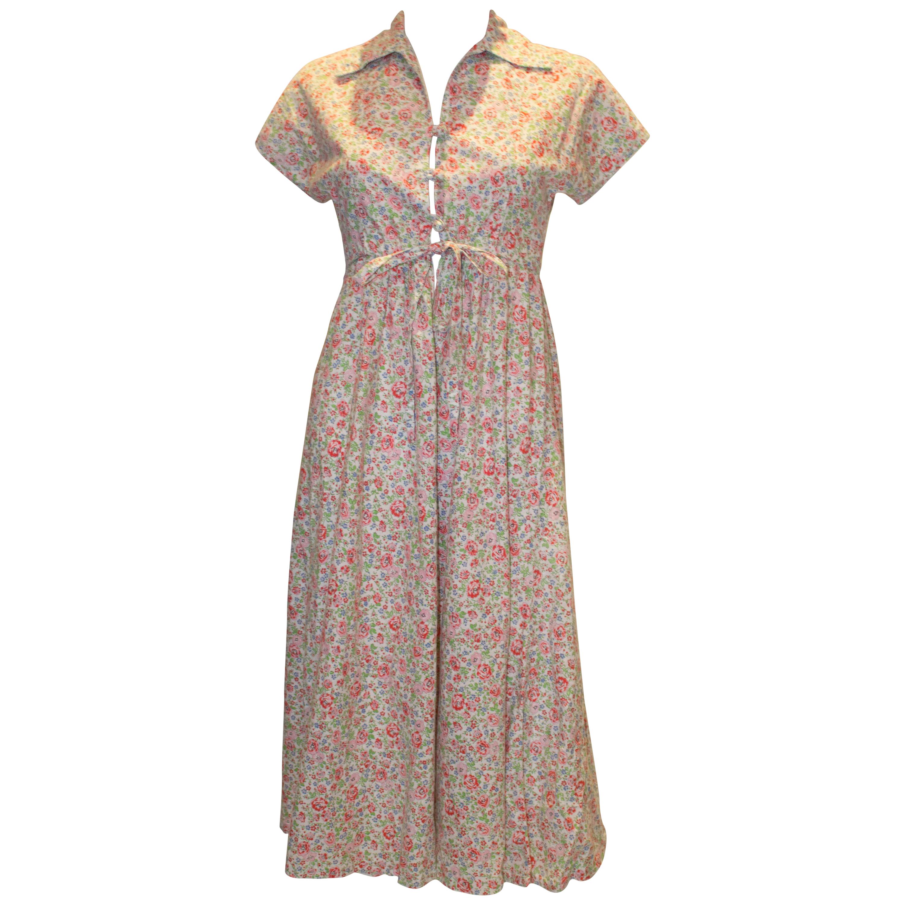 Vintage David Silverman Cotton Dress For Sale