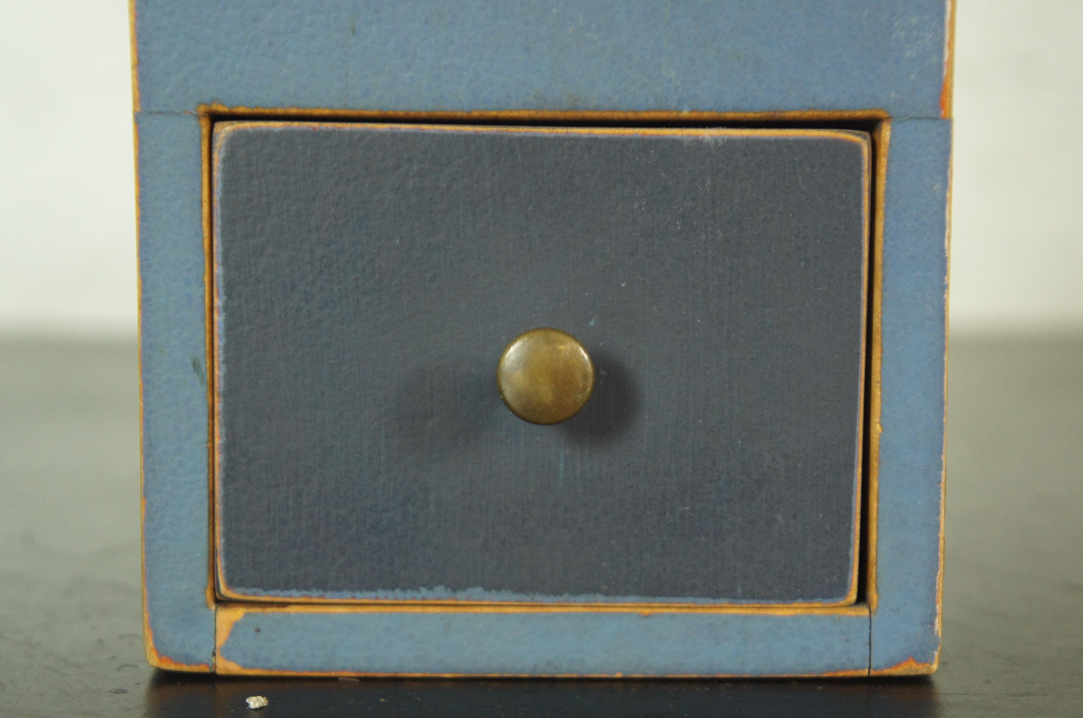 Vintage David T Smith Primitive Pipe Box w Drawer Match Stick Holder For Sale 6