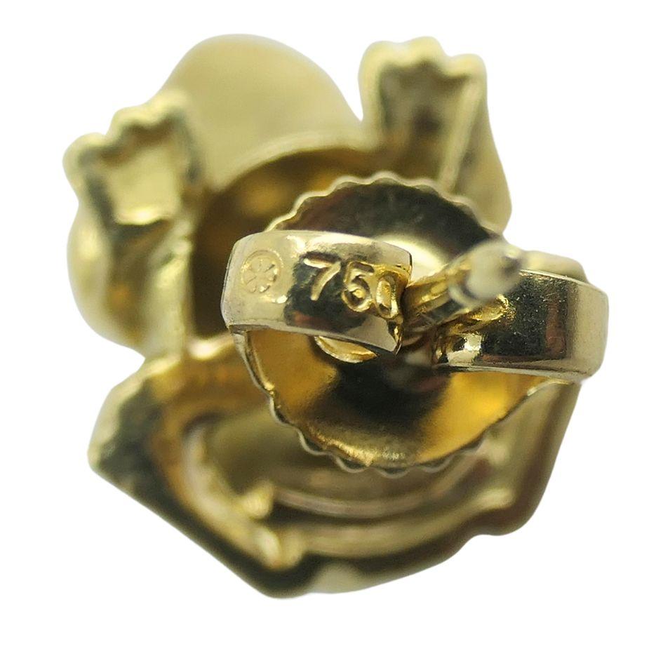 Vintage David Webb 18k Gold Enamel Frog Stud Earrings 7