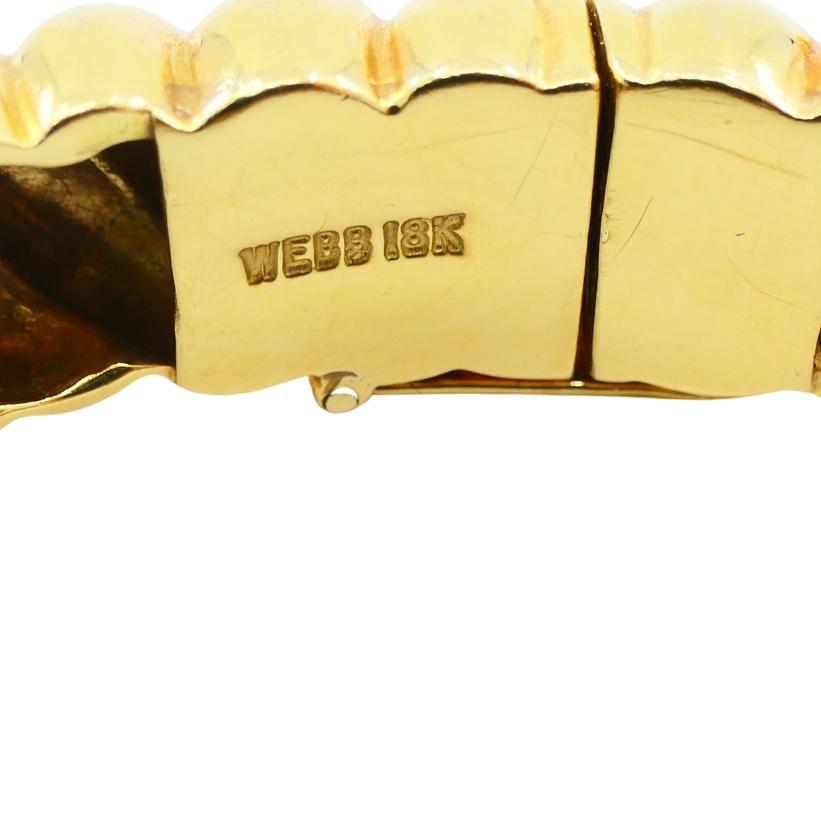 Paire de bracelets vintage en or 18k de David David Unisexe en vente