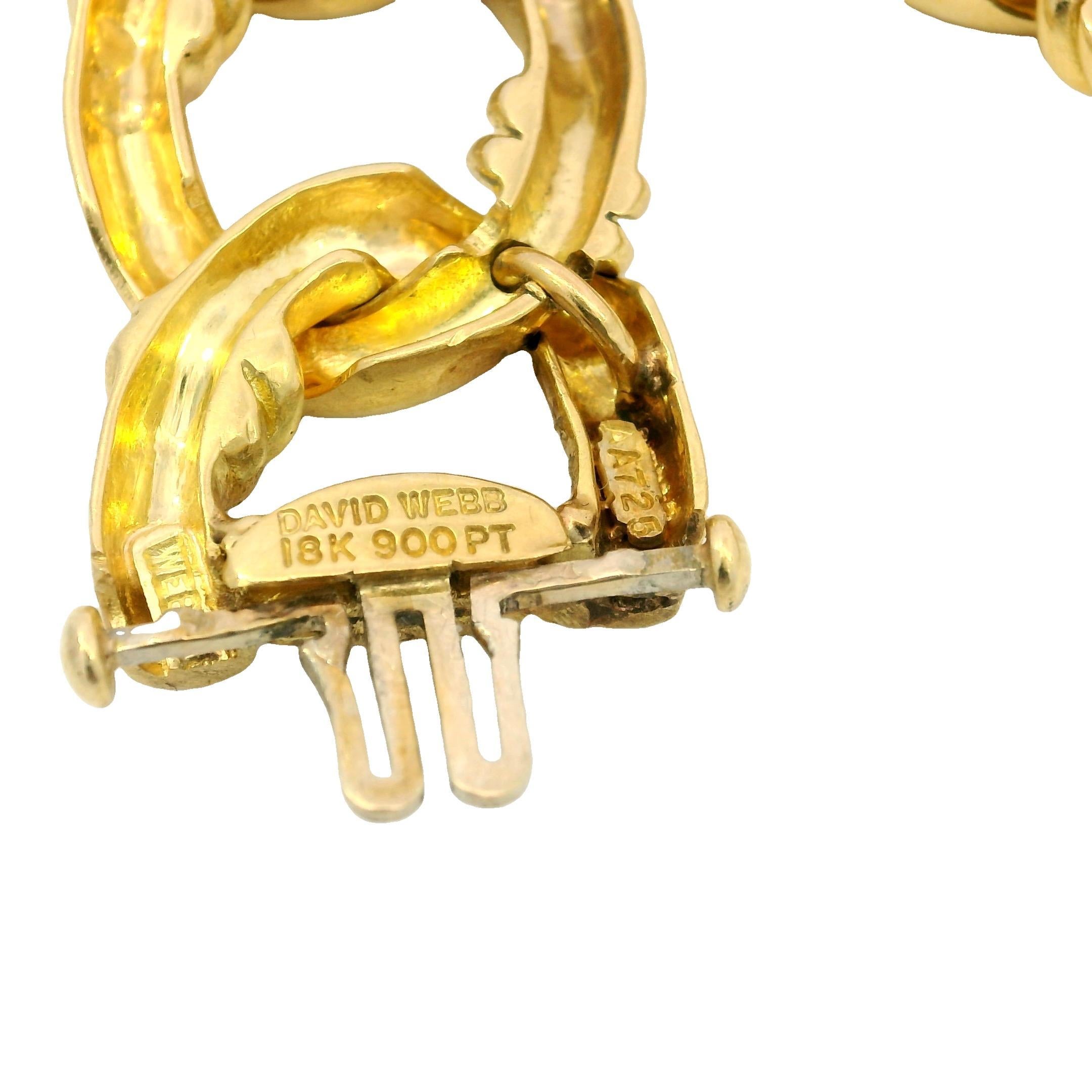 Women's Vintage David Webb 18K Yellow Gold and Platinum Diamond Collar Necklace ~1.4ctw For Sale