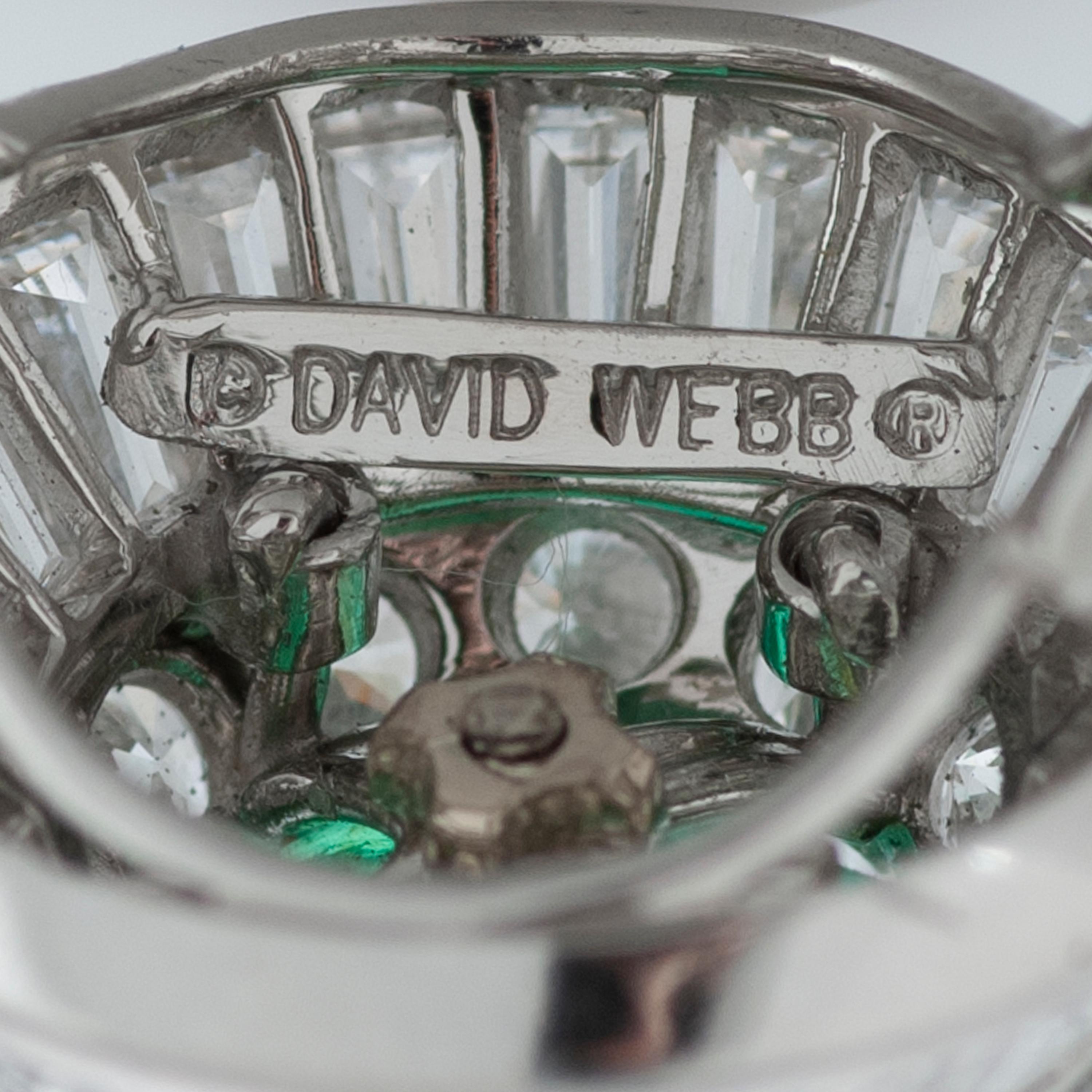 Vintage David Webb 5.10ct Carved Emerald Bead and Diamond Ring in Platinum&18kwg 1
