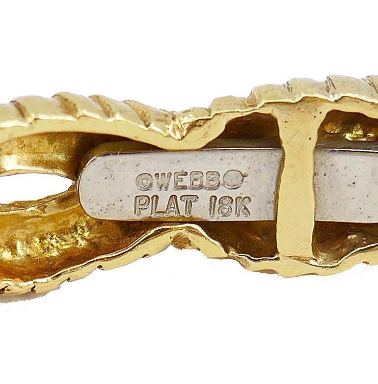 Vintage David Webb Aries Gold-Armband Set Armreif Paar Edelsteine Estate Jewelry im Angebot 3