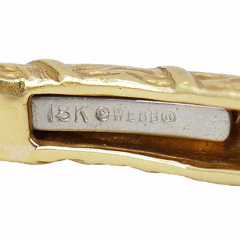 Vintage David Webb Aries Gold-Armband Set Armreif Paar Edelsteine Estate Jewelry im Angebot 4