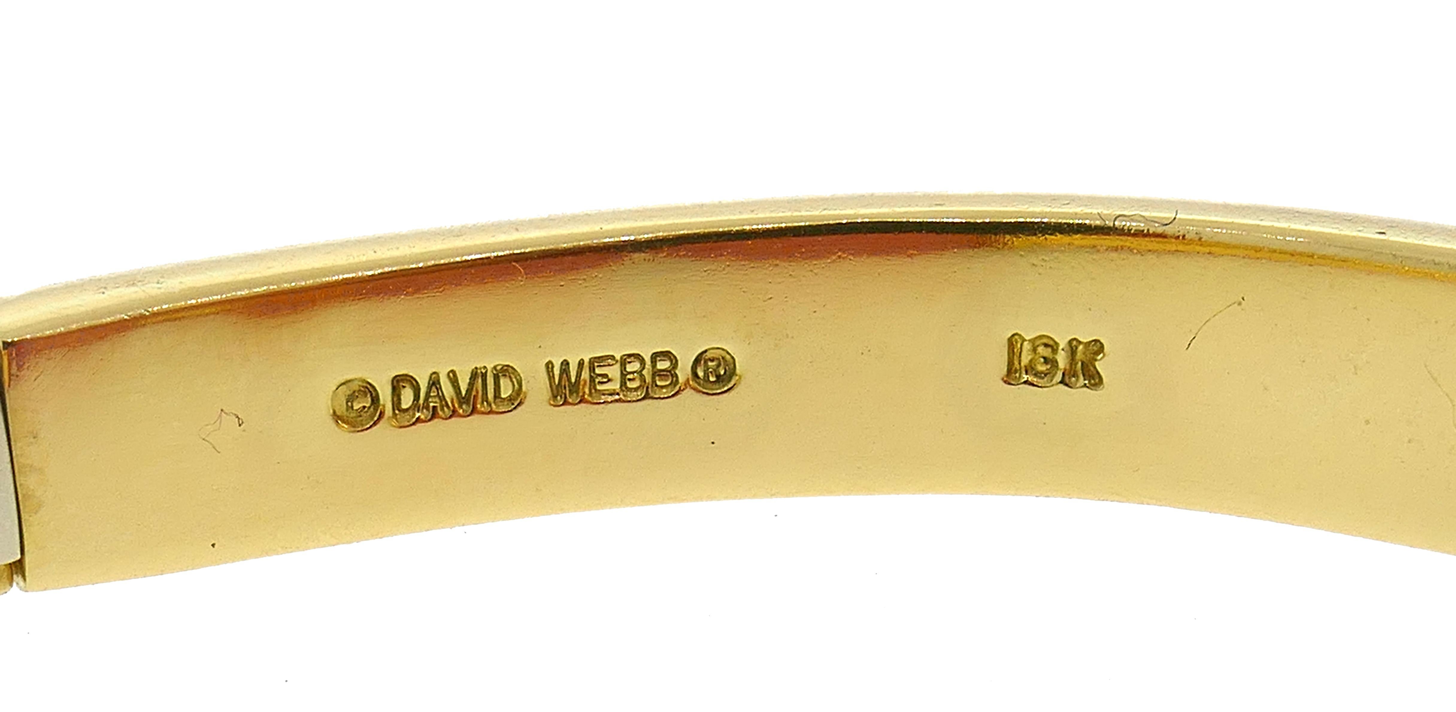 Vintage David Webb Coral Gold Bangle Bracelet 3