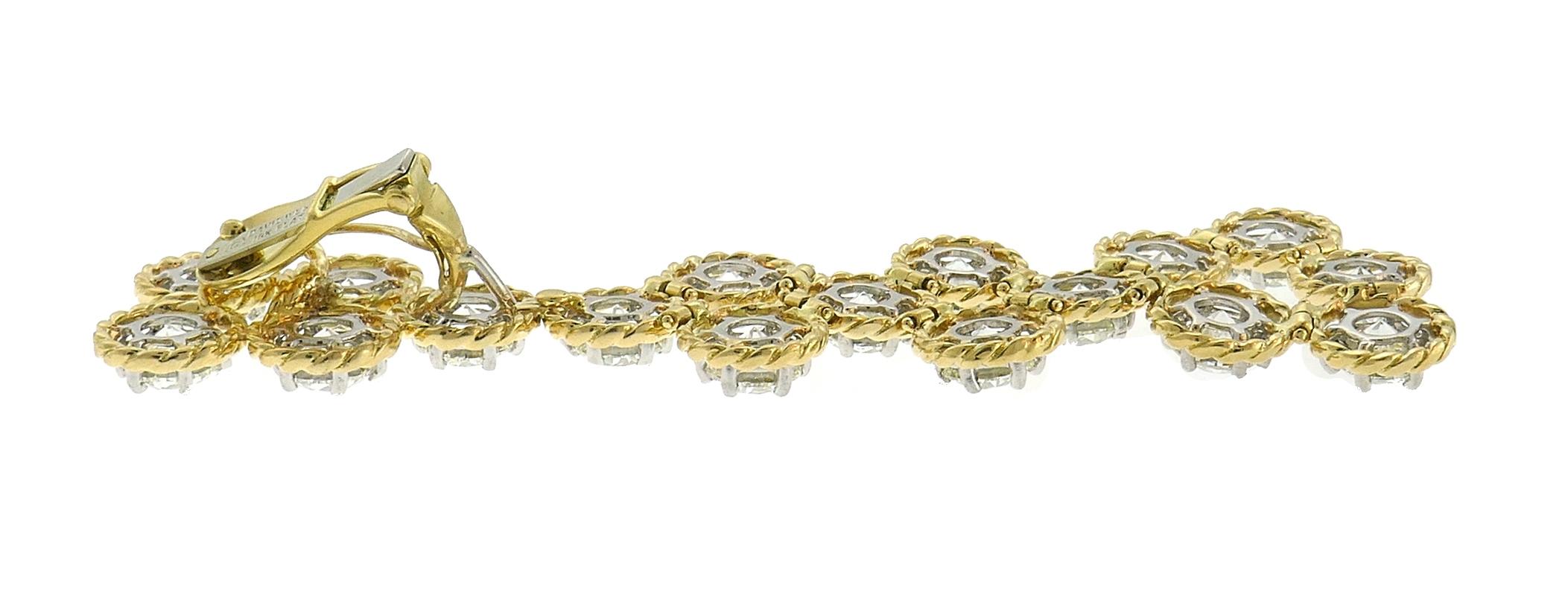 Vintage David Webb Diamond 18k Yellow Gold Earrings 30cts Estate Jewelry 1