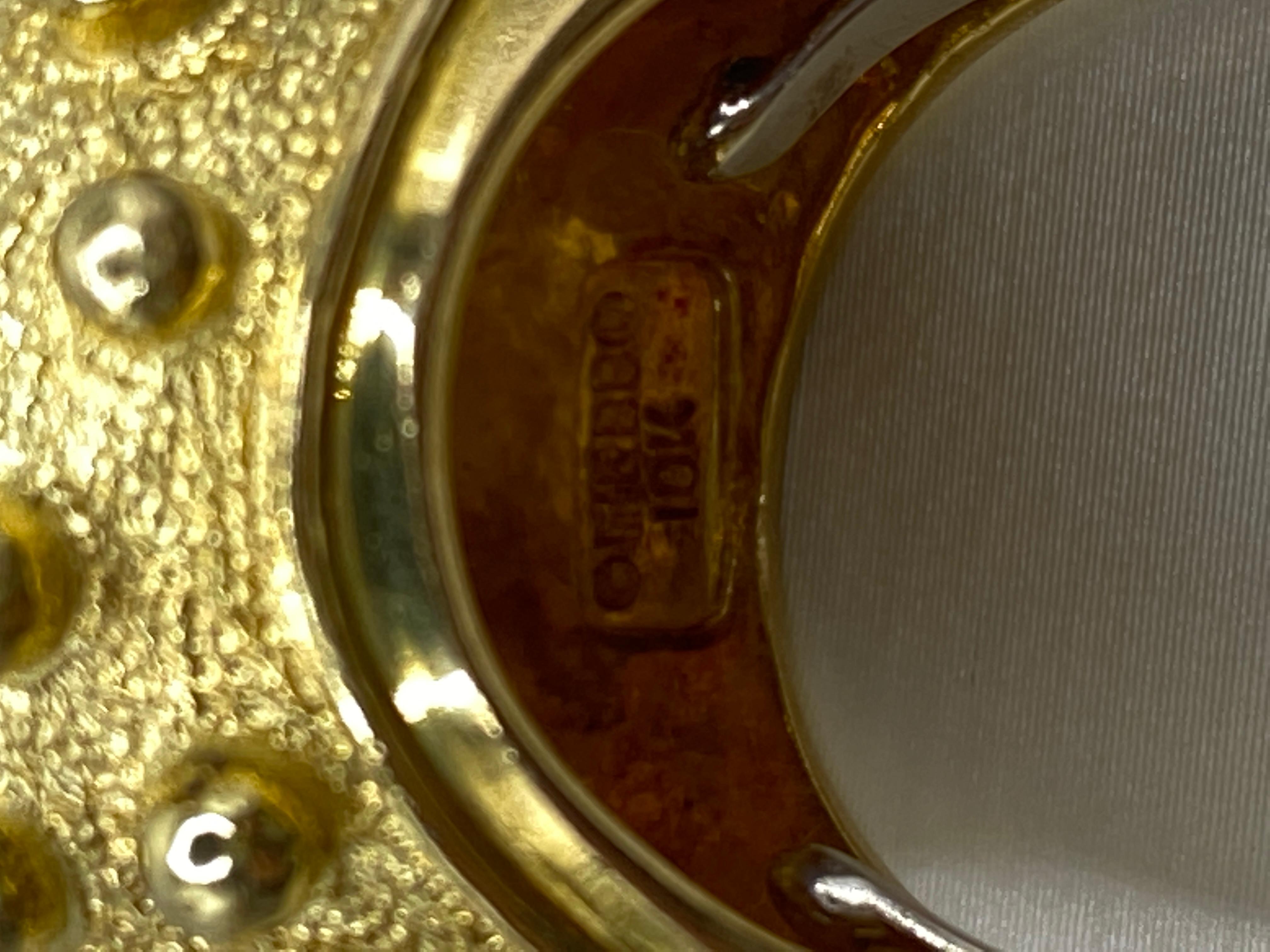 David Webb: Kuppelring mit erhabenen goldenen Punkten 2