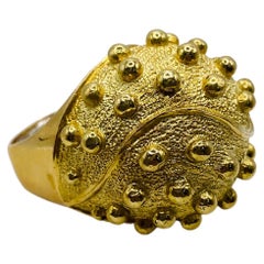 Vintage David Webb Dome Ring with Raised Gold Dots