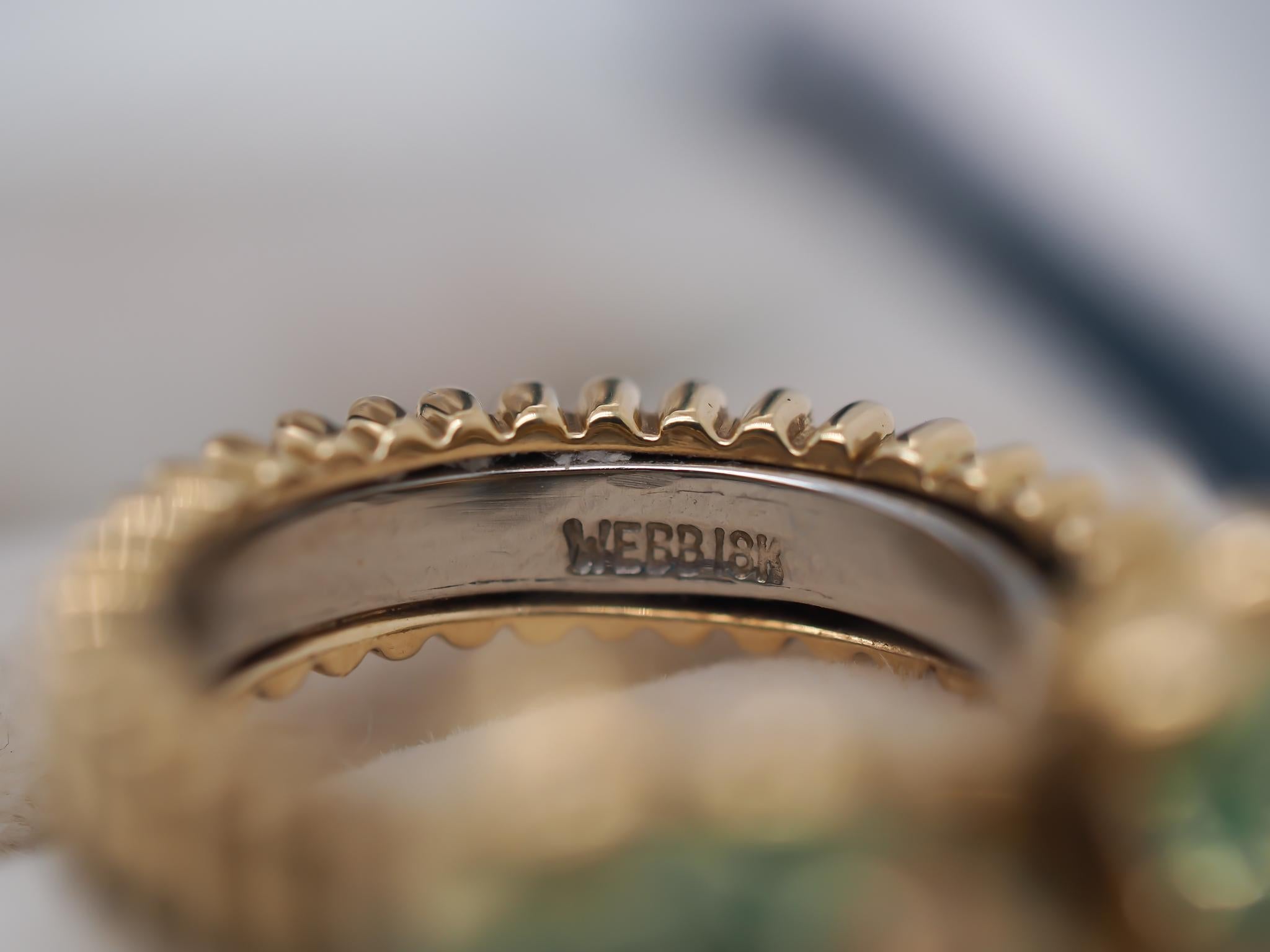 Women's Vintage David Webb Double Frog Ring in 18K Yellow Gold For Sale