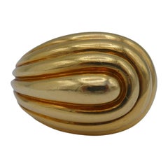 Vintage David Webb Gold Ring Cocktail Swirl