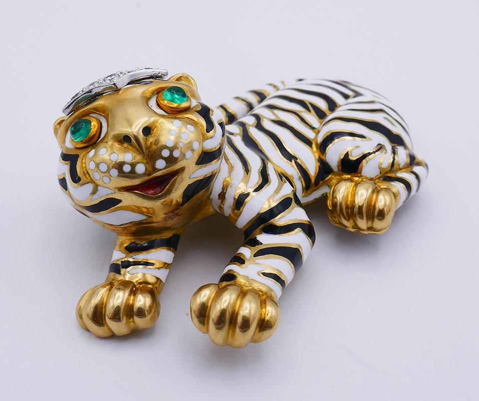 exotic tiger soft enamel pin