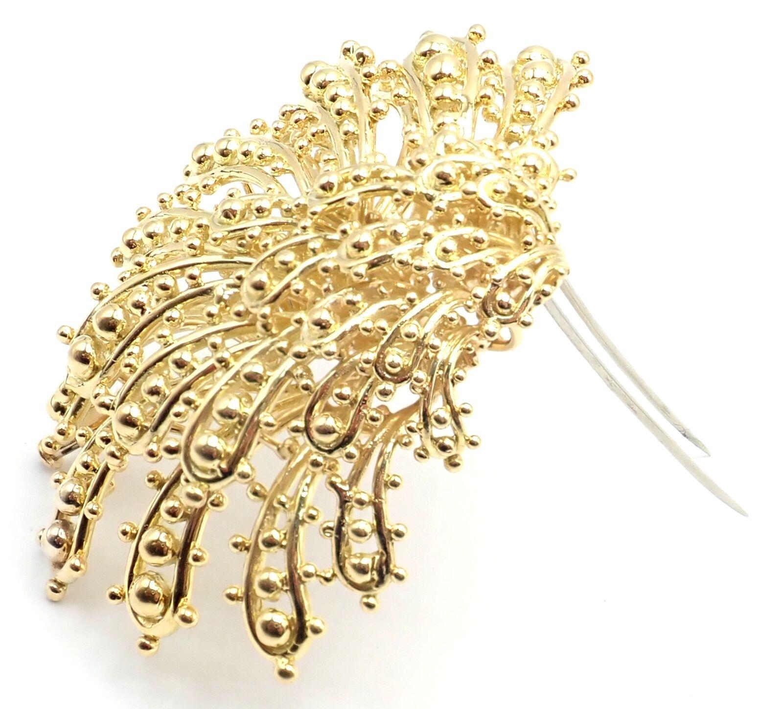 Vintage David Webb Yellow Gold Large Pin Brooch en vente 1