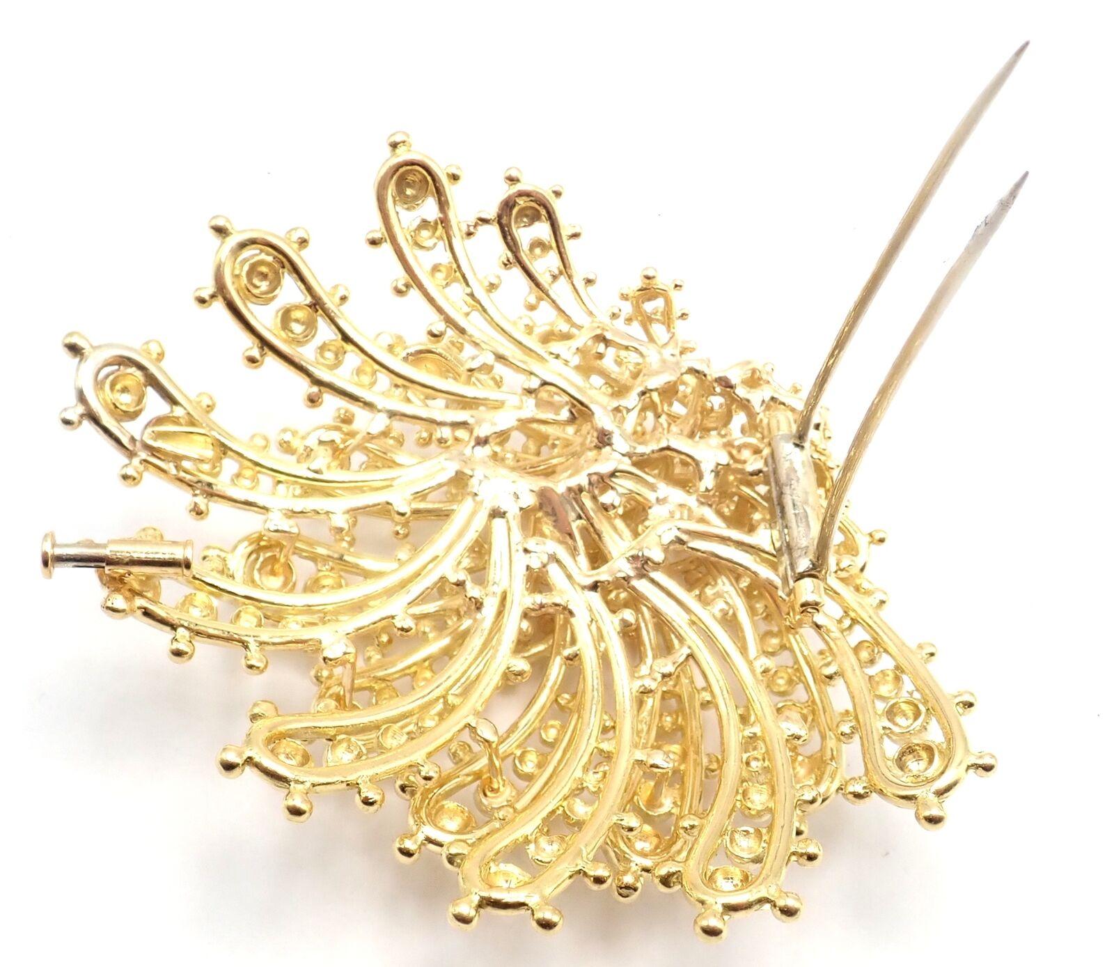 Vintage David Webb Yellow Gold Large Pin Brooch For Sale 2