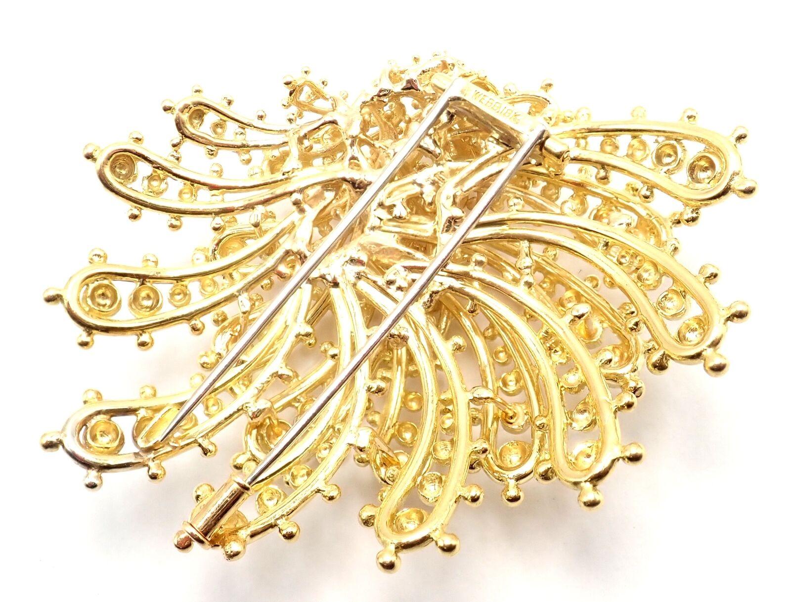 Vintage David Webb Yellow Gold Large Pin Brooch For Sale 3