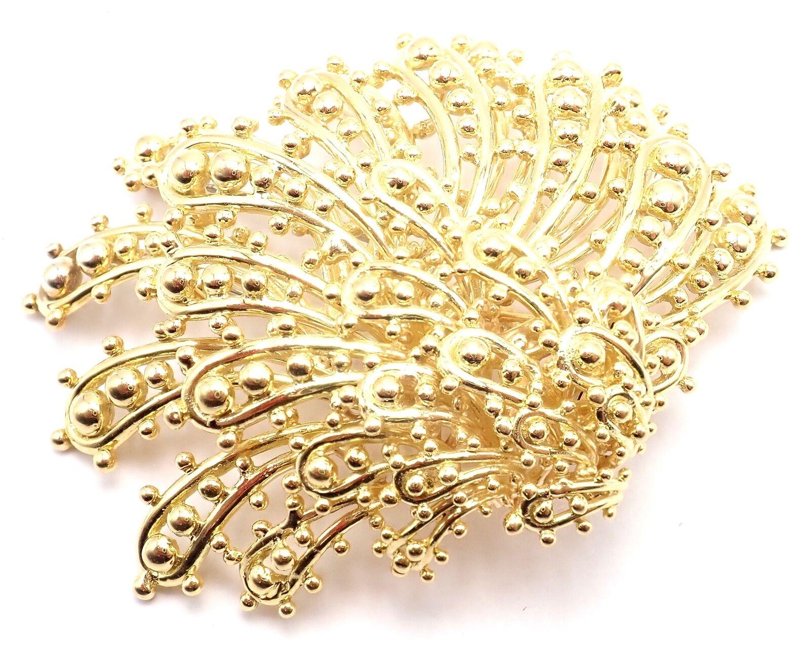 Vintage David Webb Yellow Gold Large Pin Brooch For Sale 5