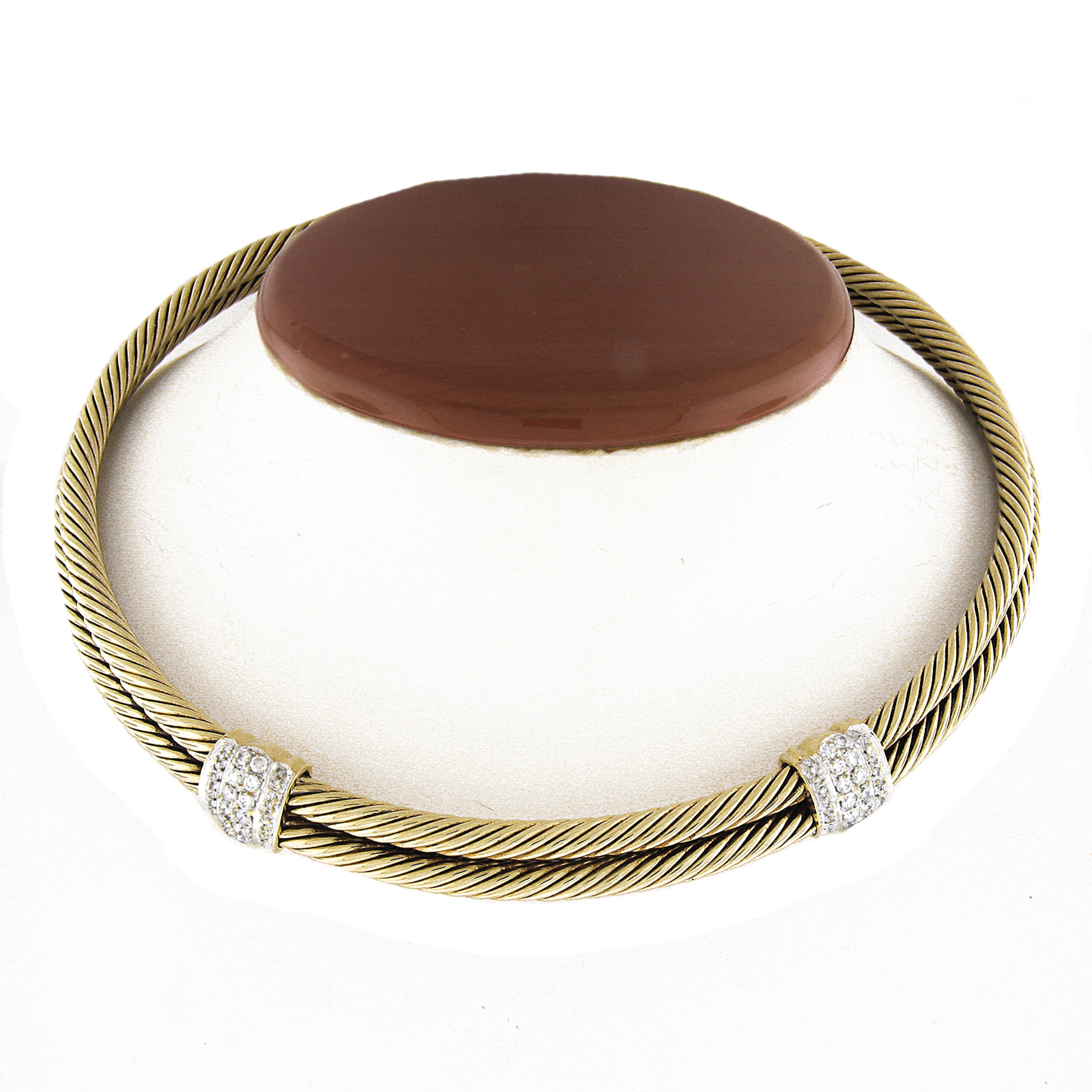 --Pietre: --
(56) Diamanti naturali autentici - taglio rotondo e singolo - incastonati - bel colore bianco fuoco - 1,12ctw (circa)

Materiale: Oro giallo massiccio 14k con accenti in oro bianco
Peso: 63,15 grammi
Lunghezza: 16 pollici di lunghezza