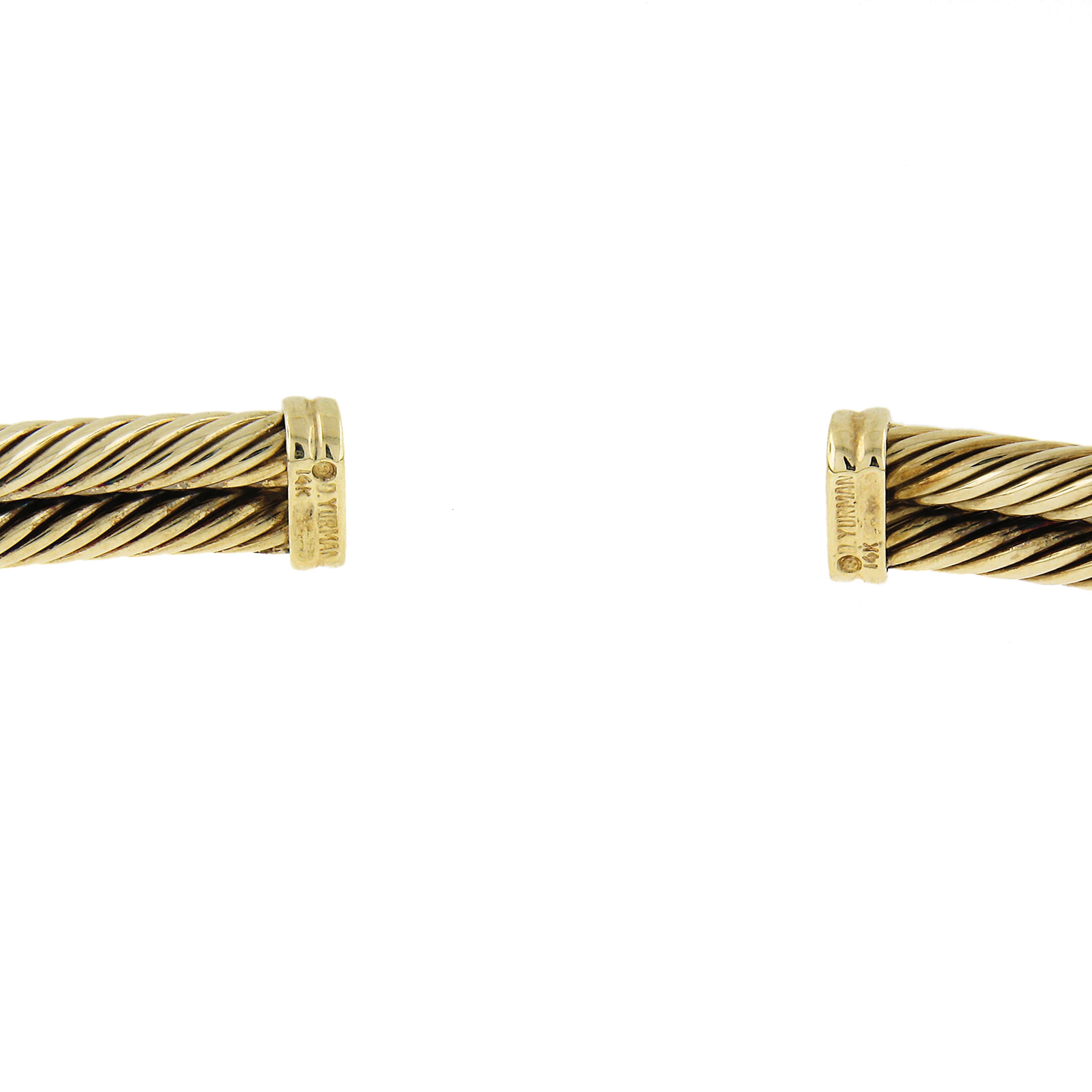 David Yurman, collana d'epoca in oro 14k con diamanti a 2 sezioni e doppio giro di colletto in vendita 1