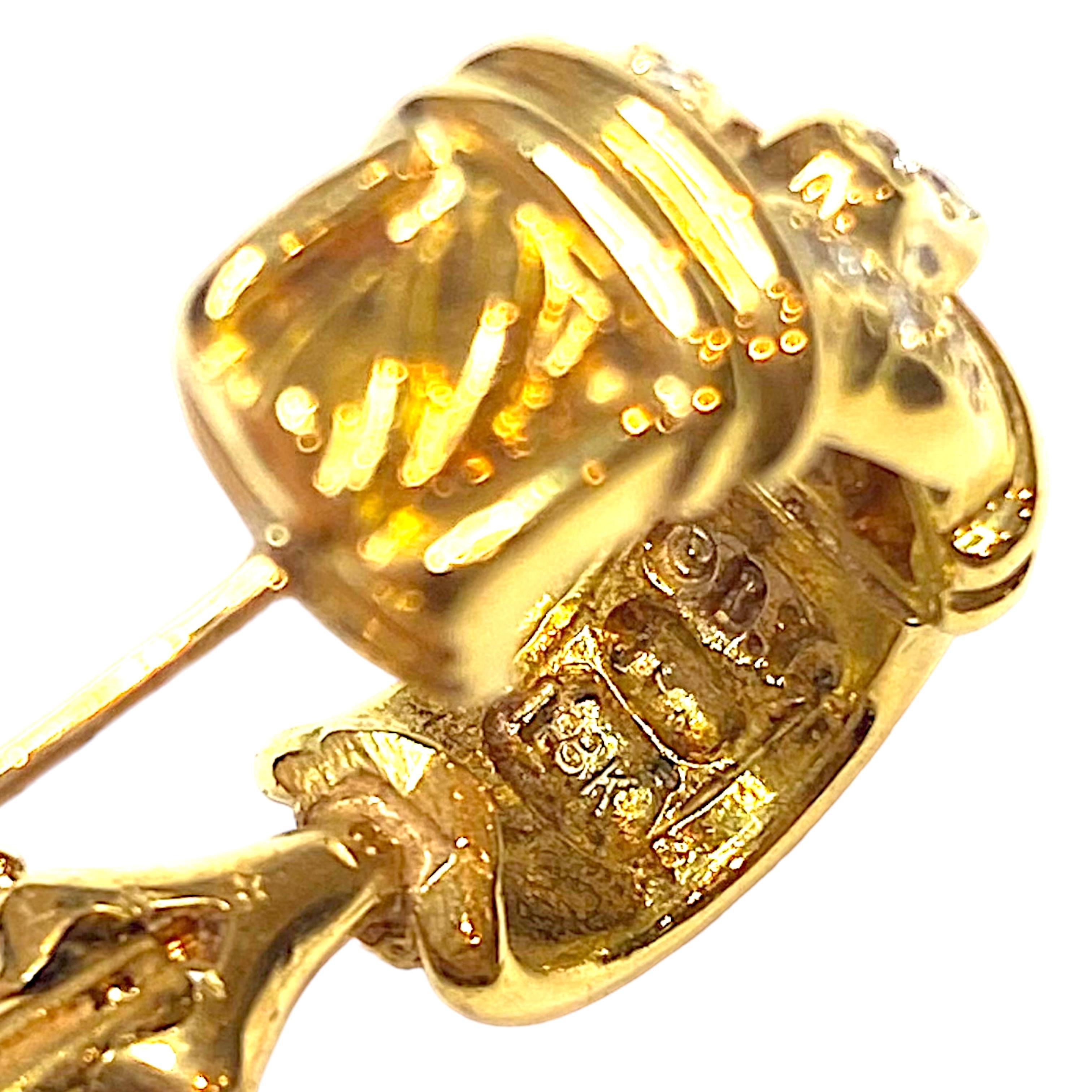 Women's Vintage David Yurman 18K Diamond Cable Buckle Earrings