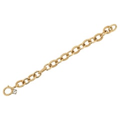 Vintage David Yurman 18k Gold Oval Link Unisex-Armband