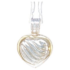 Vintage David Yurman 18K Gold Sterling Silver Heart Locket Enhancer Pendant