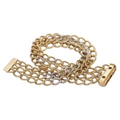 Vintage David Yurman 18K Gelbgold Diamant Station Armband