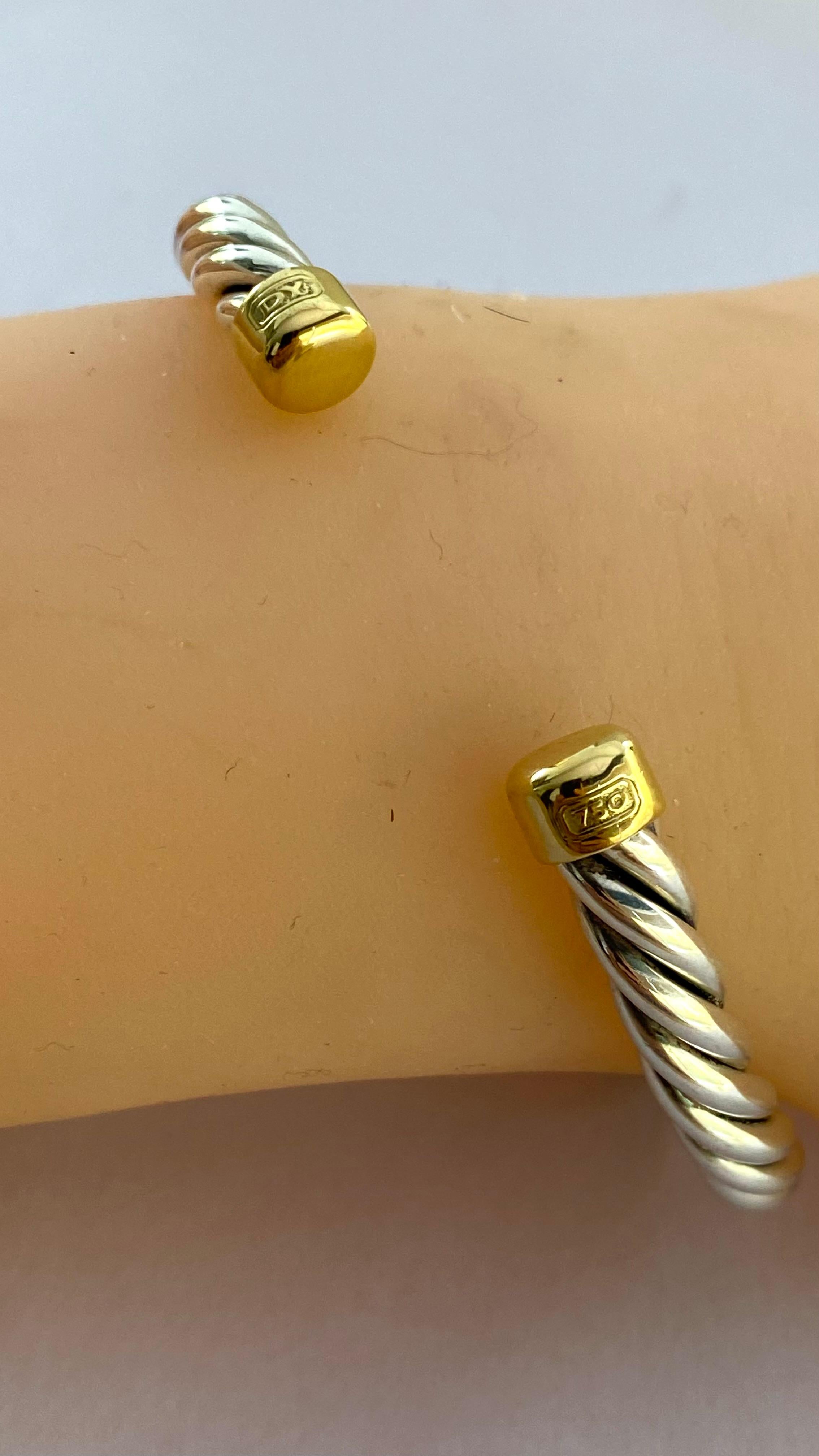 Vintage David Yurman Braided Braided Bracelet in 18K Gold and Sterling Silver 6