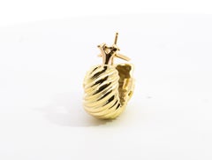 Pendientes de clip vintage de David Yurman con el motivo «Cable Rope» en oro amarillo de 14K