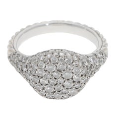 Vintage David Yurman Chevron Pavé Diamond Pinky Ring