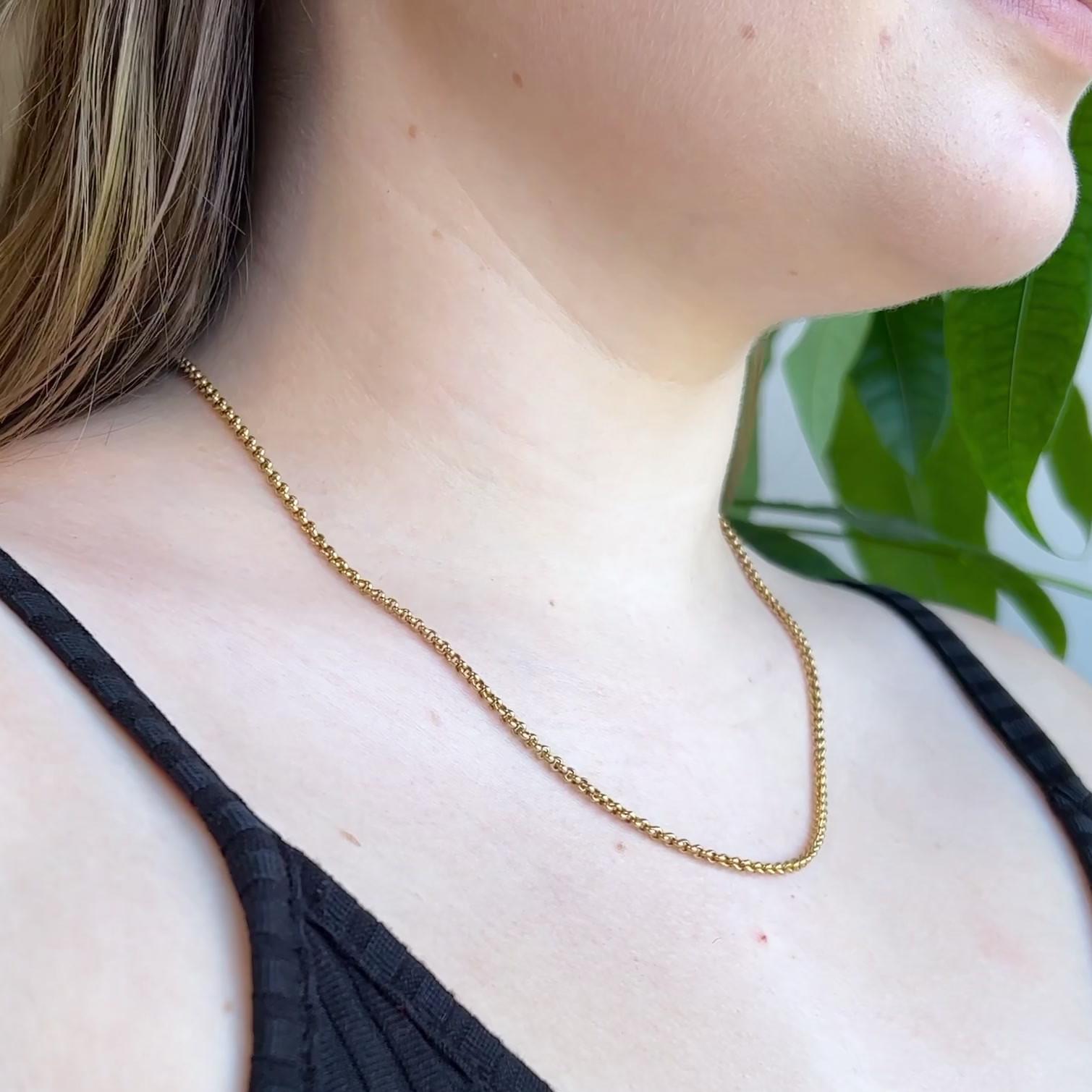 David Yurman Italienische 18 Karat Gelbgold Box Kette Halskette im Zustand „Hervorragend“ in Beverly Hills, CA