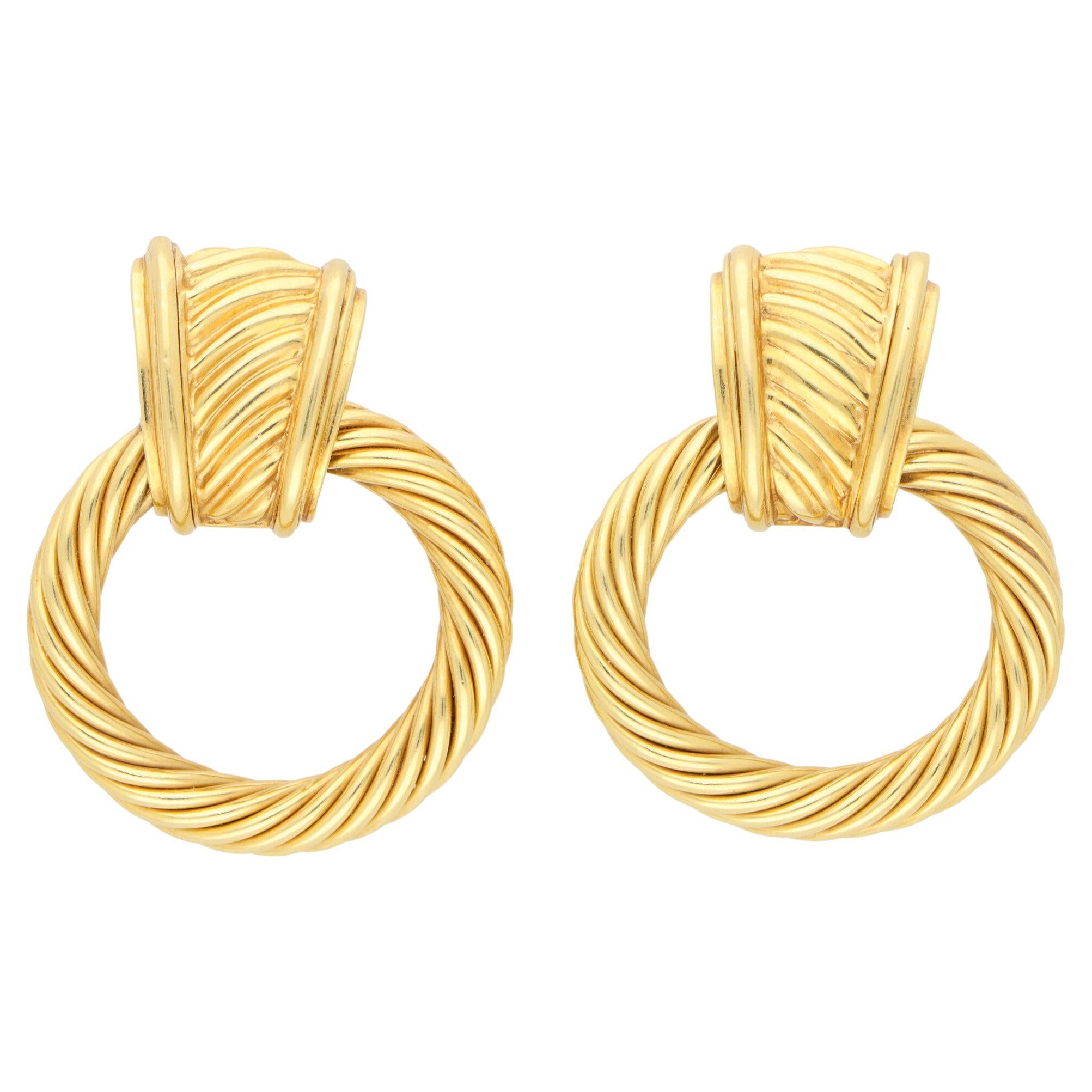 Cable Spira Hoop Earrings