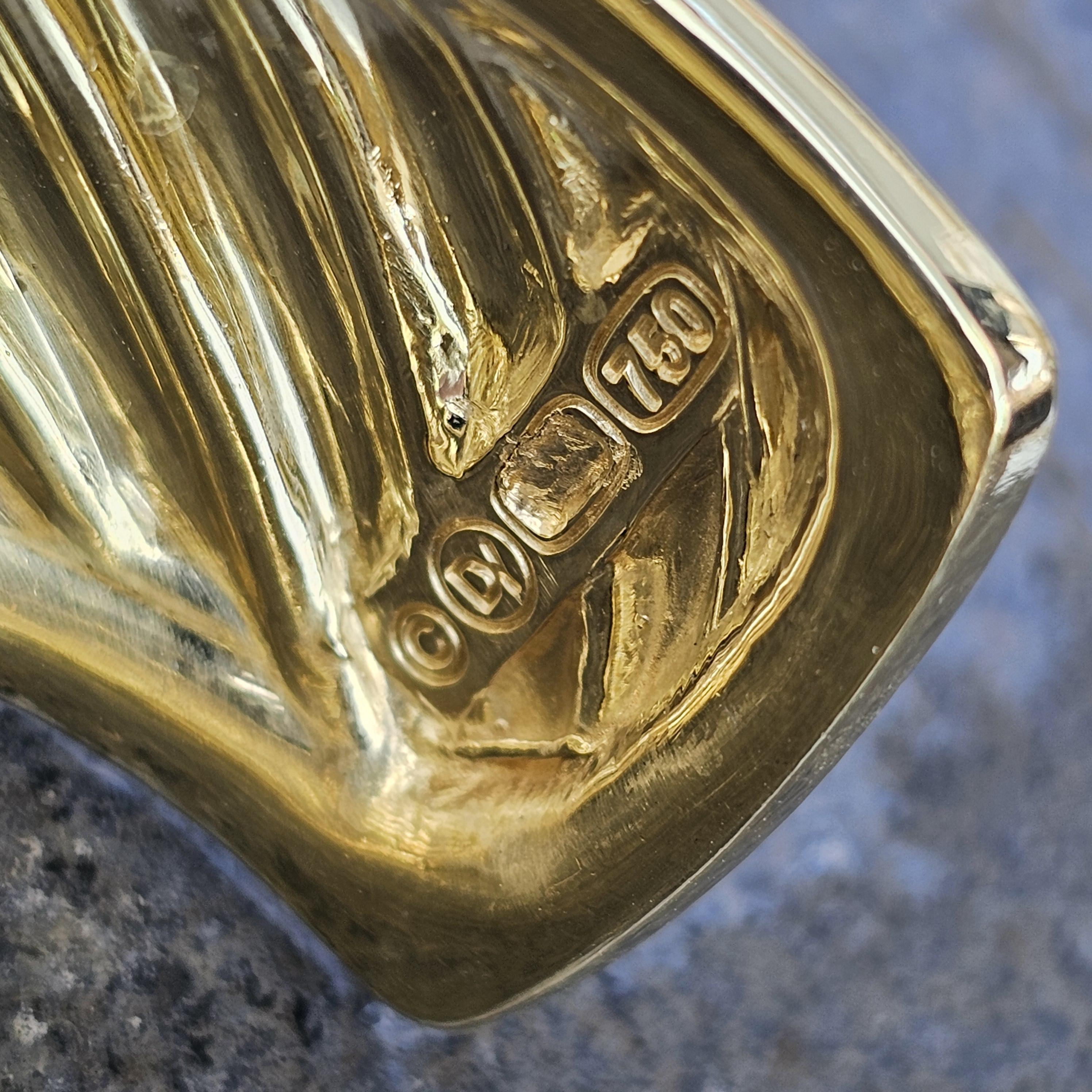 David Yurman d'epoca in oro massiccio 112g 18k Bracciale con 4 file di diamanti intagliati in vendita 5
