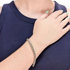 Vintage David Yurman Sterling Silver & 14K Gold 5mm Wheat Chain Bracelet