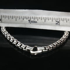 Vintage David Yurman Sterling Silver 925 Double Box Link Chain Bracelet 7.75"