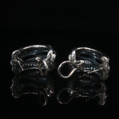 Vintage David Yurman Sterling Silver Cross Over Earrings 925 21mm Studs