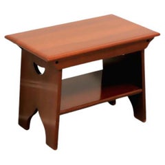 Retro DAVIS CABINET Solid Cherry Country Style Small Bench Footstool